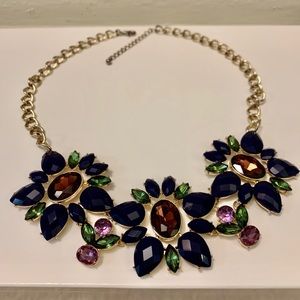 Multi color statement necklace